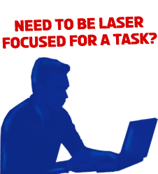 Need to focus concentrate on a task image